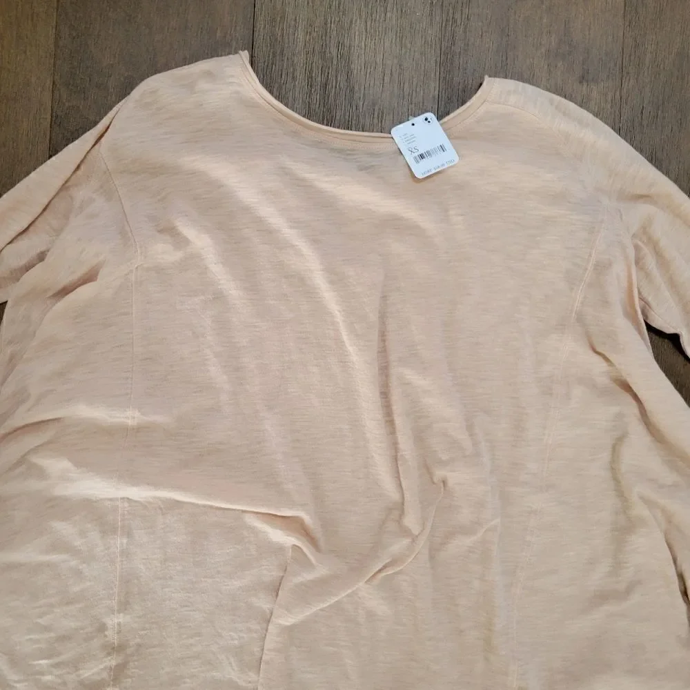 FREE PEOPLE new ARIA top COTTON BLEND in Misty Mink XS NEW